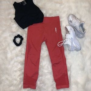Gymshark energy seamless crop red leggings